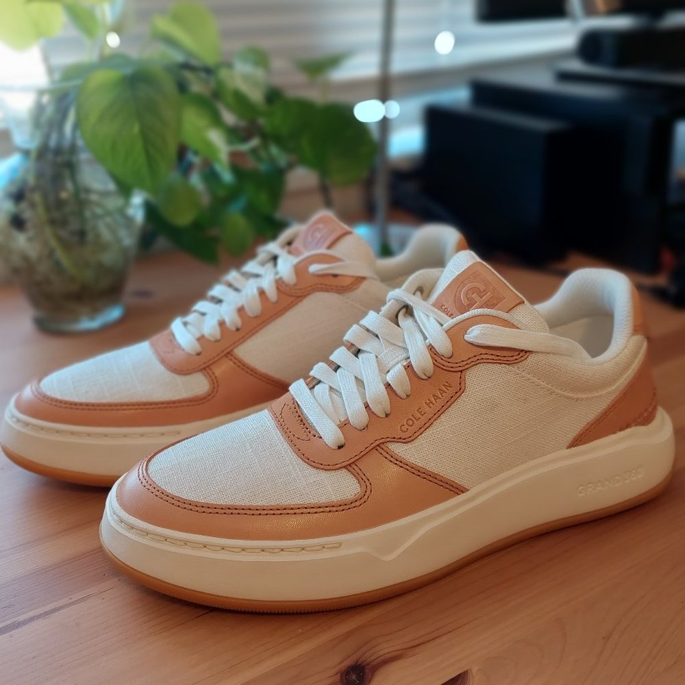 Cole Haan GrandPro 360 sneakers men 7 - women 8.5. Colors natural/beige/brown